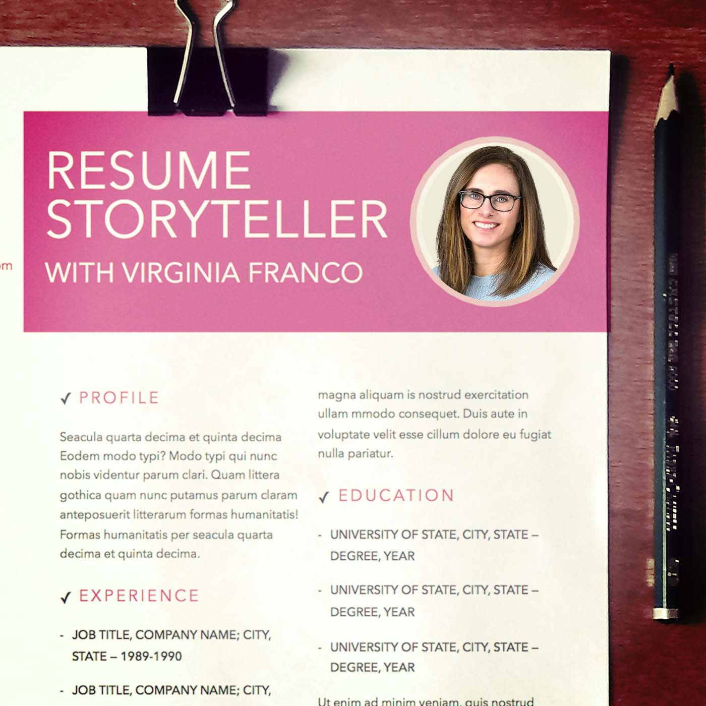 Resume Storyteller with Virginia Franco Listen via Stitcher for Podcasts